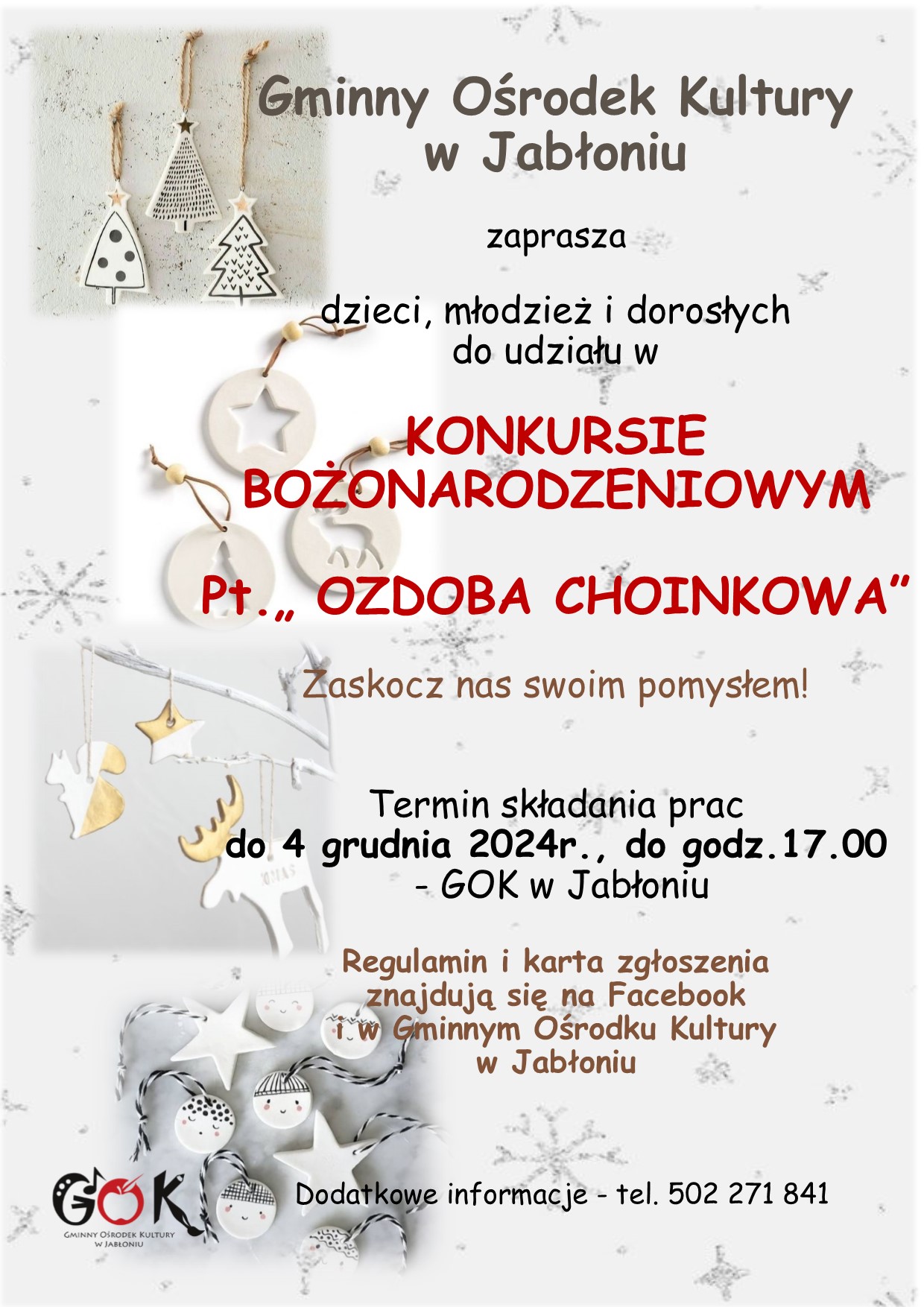 Plakat Konkurs Bożonarodzeniowy 2024