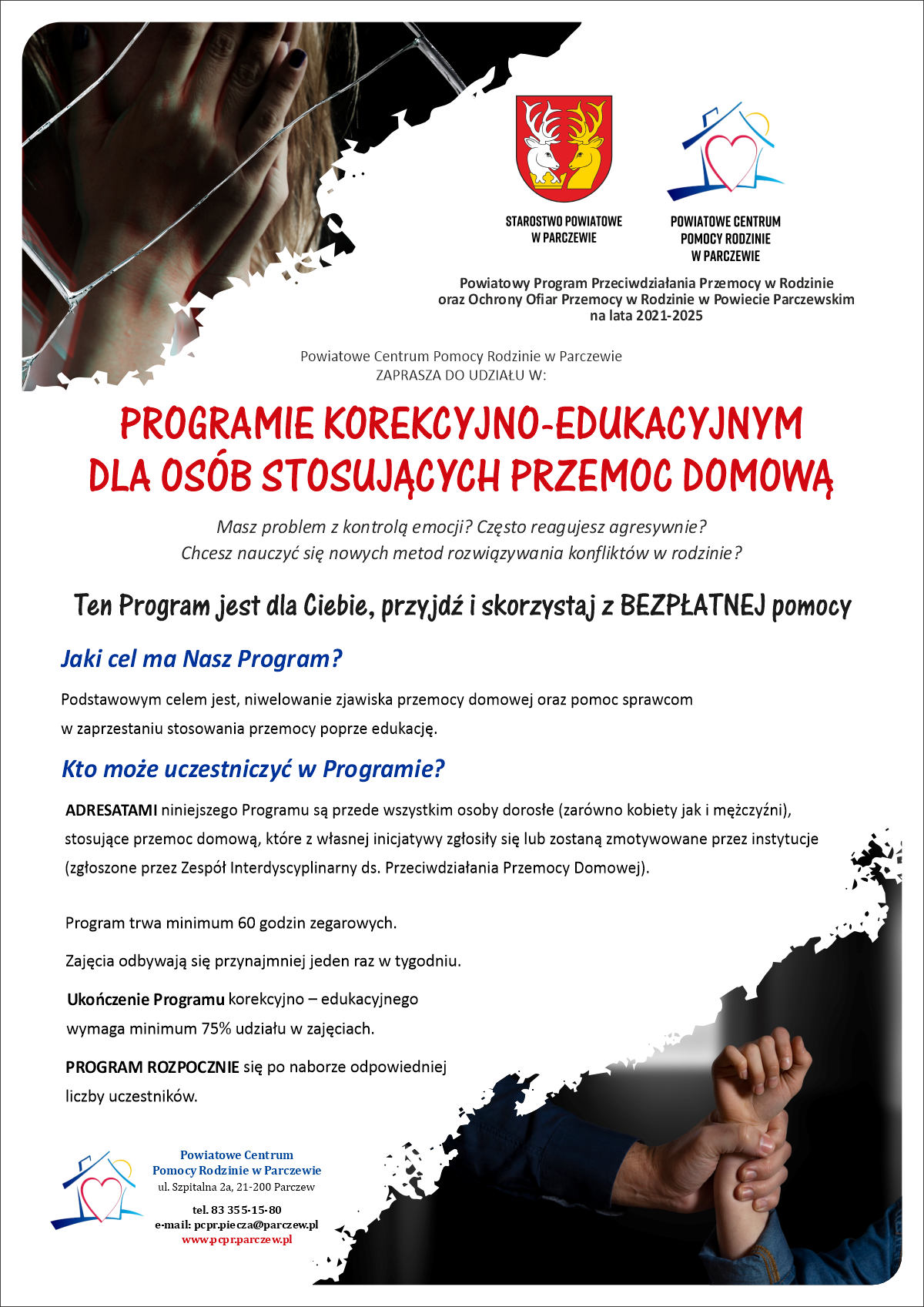 Plakat A3 Program Korekcyjno Edukacyjnym dla osób stosujących przemoc do 002