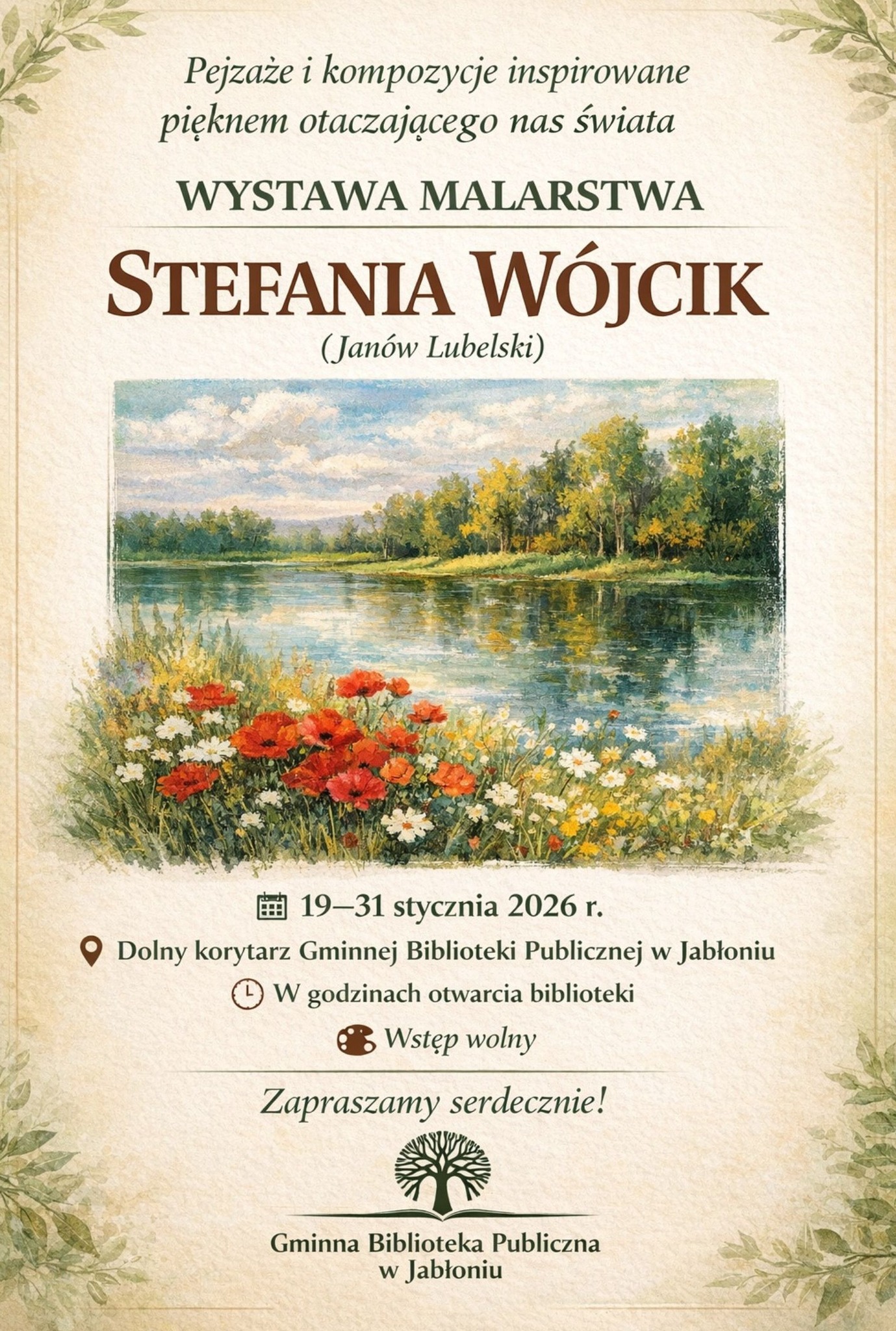 wystawa malarstwa stefani wojciuk poster