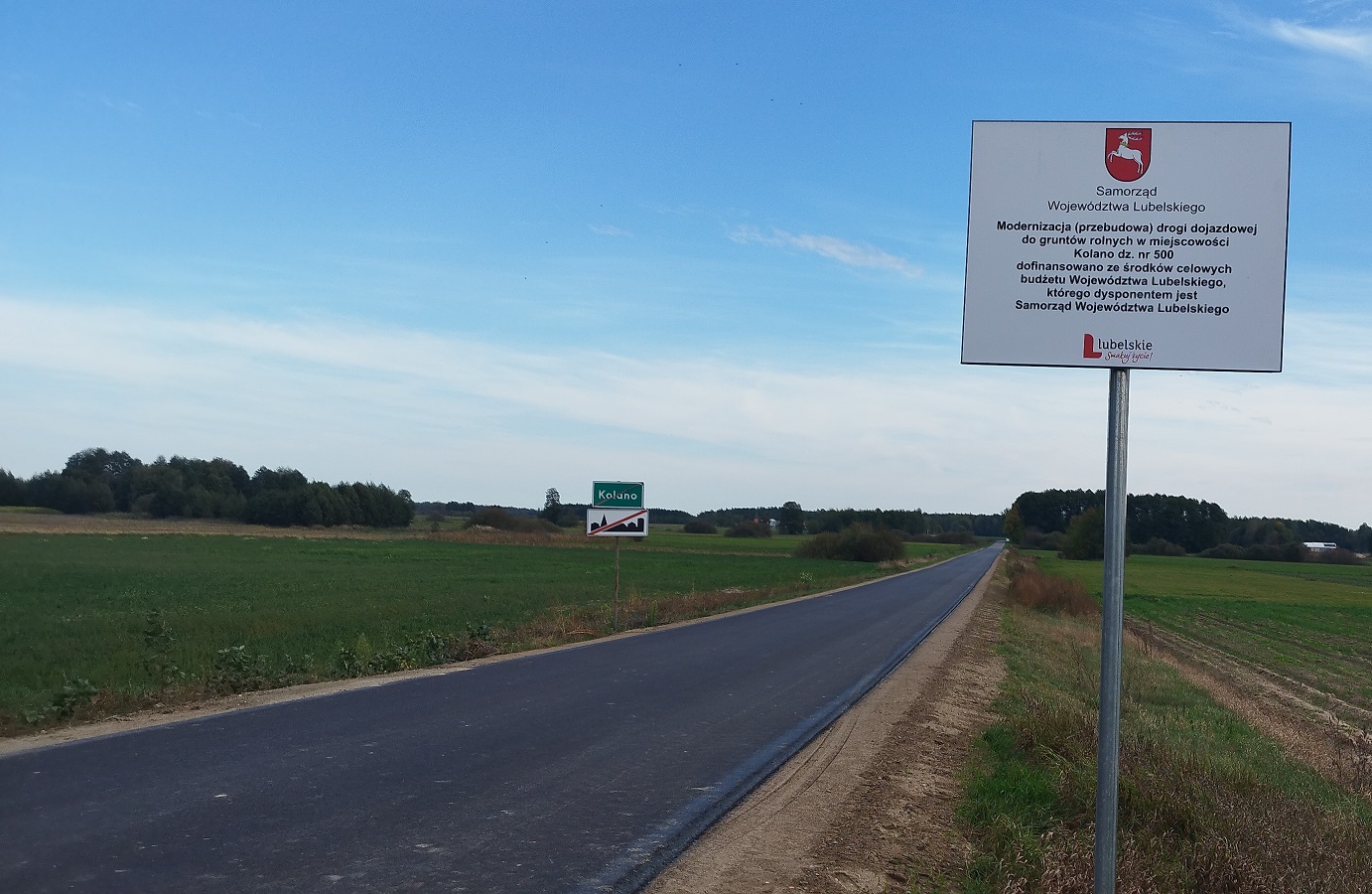 Zakończenie przebudowy drogi gminnej w miejscowości Kolano