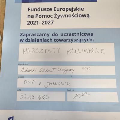 Warsztaty Kulinarne 30 09 2025 10